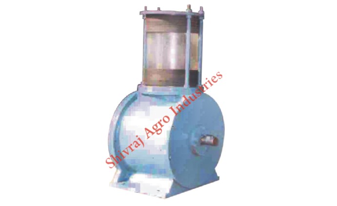 Rotary air lock with glass